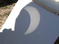 Projecting the Sun onto card using a telescope