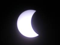 Sun through telescope with a solar filter