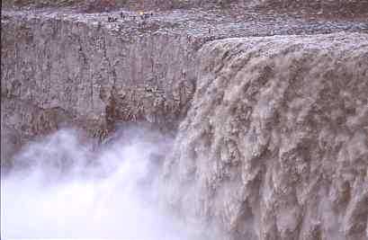 Part of Dettifoss, Europe's most powerful waterfall (yes, those are people!)