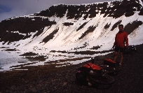 Climbing the old pass to &Iacute;safj&ouml;r&eth;ur