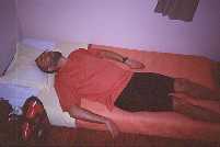 Julian in Fianarantsoa after a hard day's ride