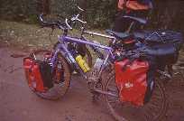 My trusty steed - a Claud Butler Pagan with its waterproof Ortlieb panniers