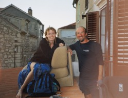 Debs & me on balcony