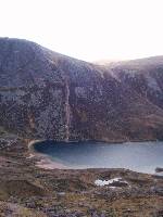 Looking down on the head of Loch Avon (Loch A'an)