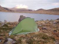 My tent in the morning with frost
