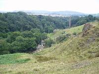 Looking down Cwm Twrch from above the old mines